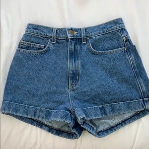 American Apparel High Waisted Denim Shorts